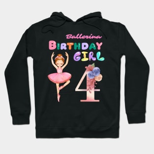 4th birthday ballerina girl Hoodie